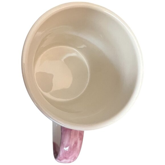 NWT Zodiac Celestial Mug Metallic Gold Stars Pink & White Hand-Painted 16-18oz - Picture 5 of 14